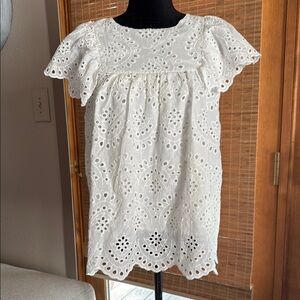 Women’s Vanilla Bay White Eyelet Blouse, size large
